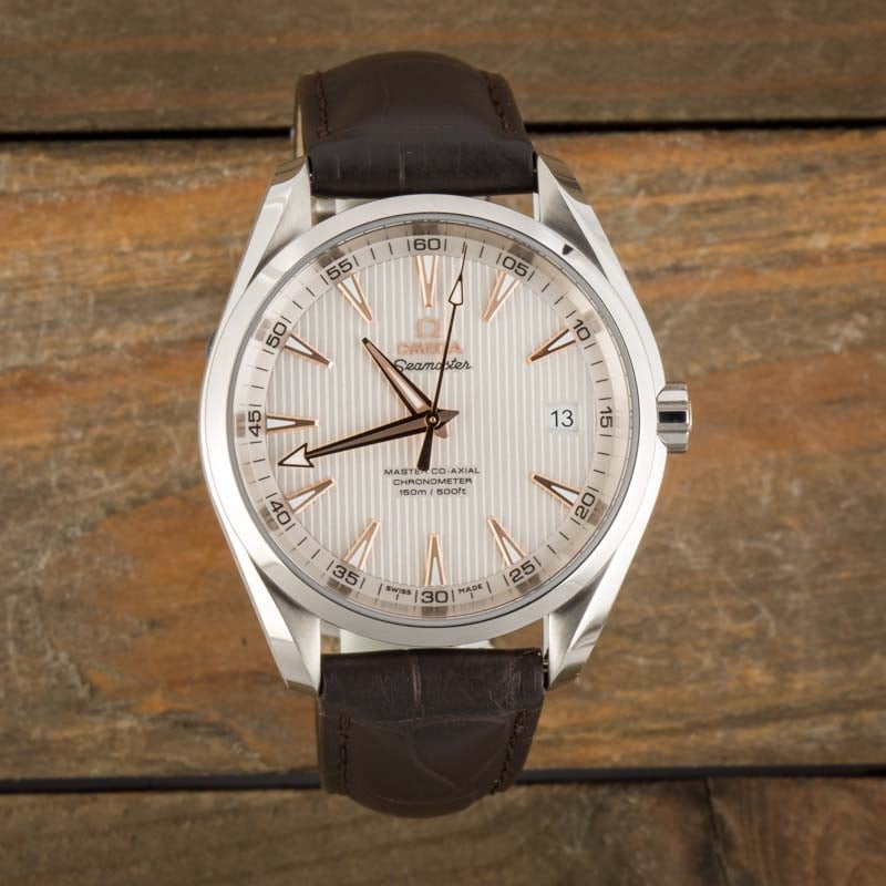 Omega Seamaster Aqua Terra Silver Teak Dial