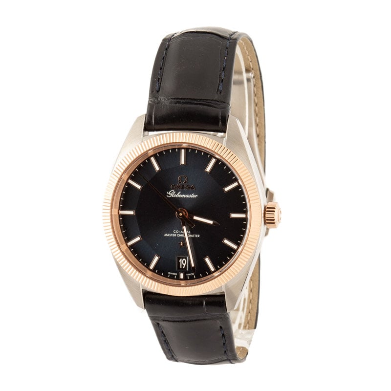 Omega Constellation Globemaster Steel & Sedna Gold Blue Dial