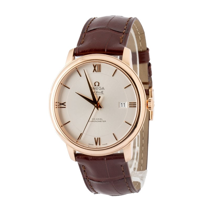 Pre-owned Omega De Ville Prestige 18K Red Gold