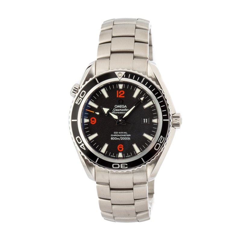 Pre-owned Omega Seamaster Black Arabic Dial