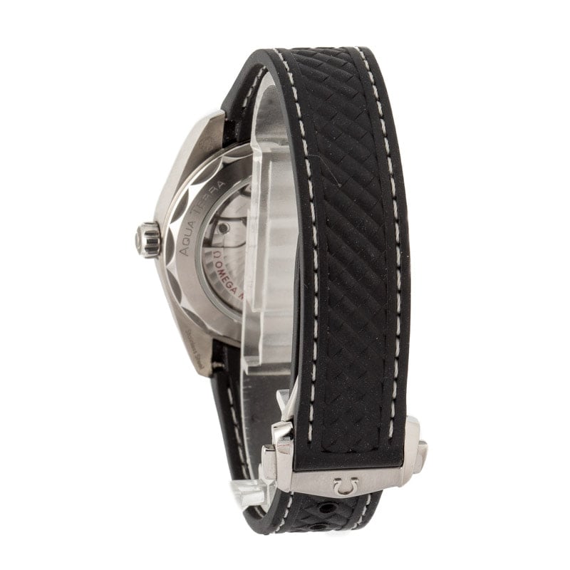 Pre-owned Omega Seamaster Aqua Terra 150M Black Horizontal Teak Dial