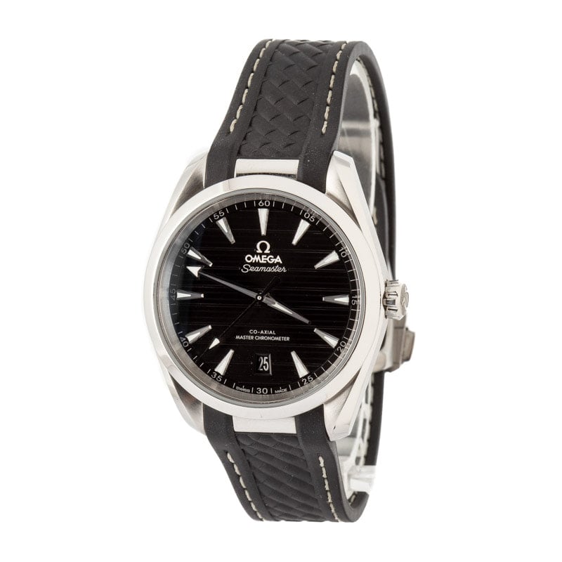 Used Omega Seamaster Aqua Terra 150M Black Horizontal Teak Dial