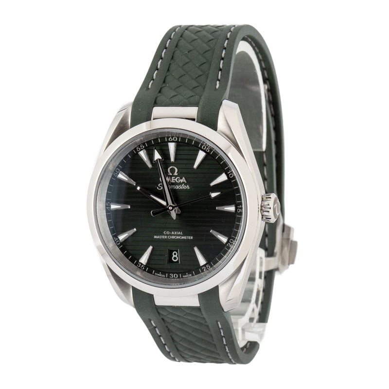 Omega Seamaster Stainless Steel Aqua Terra Green Dial