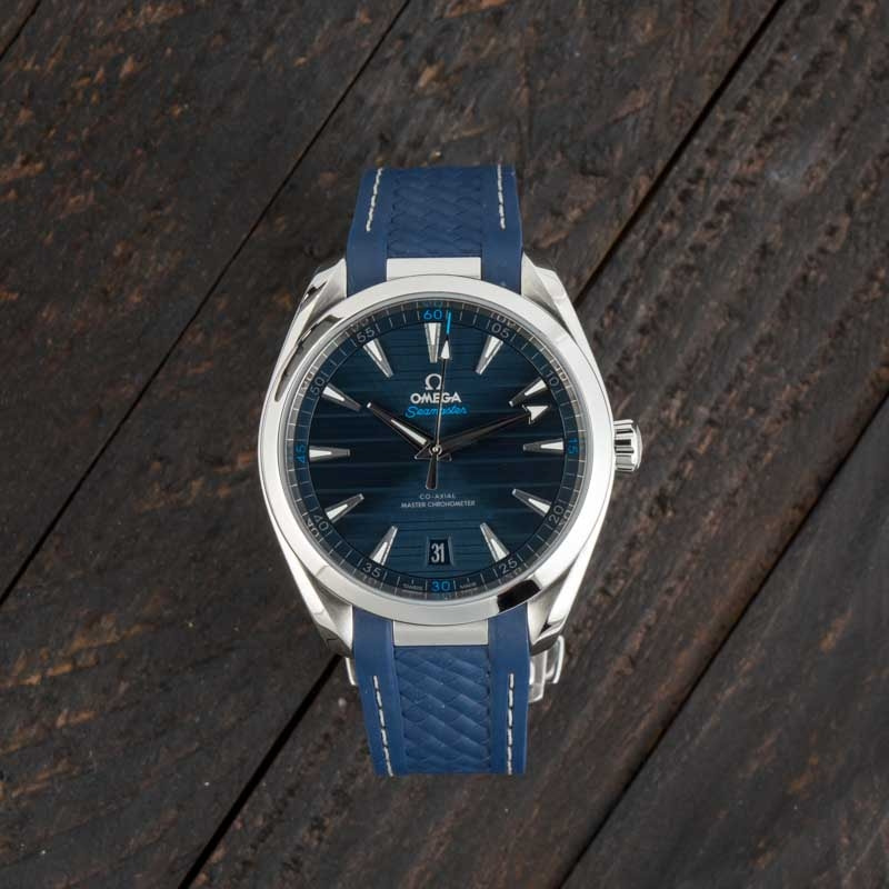 Preowned Omega Seamaster Aqua Terra 150M Blue Index Dial
