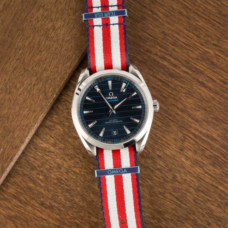 Preowned Omega Seamaster Aqua Terra 150M Blue Dial
