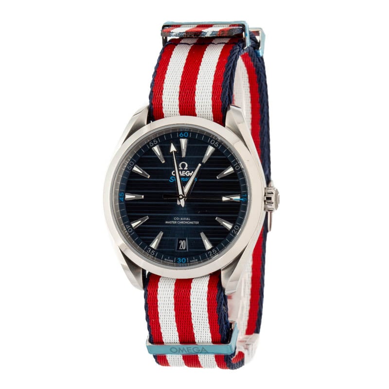 Preowned Omega Seamaster Aqua Terra 150M Blue Dial