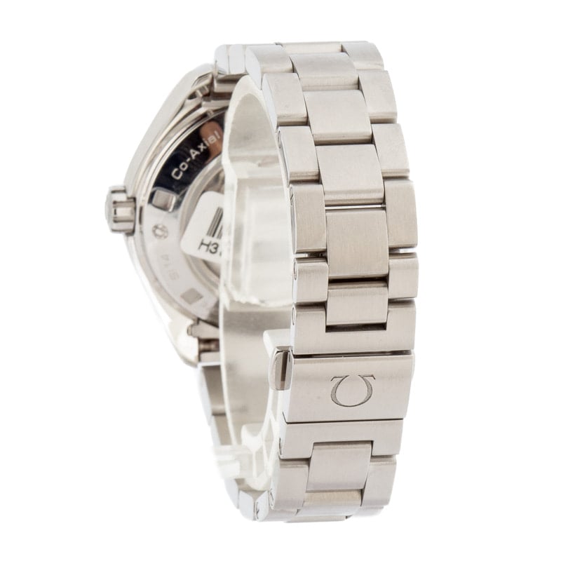 Pre-owned Omega Seamaster Aqua Terra 150M White Dial