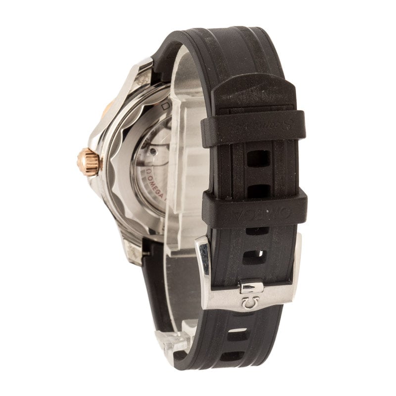 Preowned Omega Seamaster 18k Sedna Gold & Steel