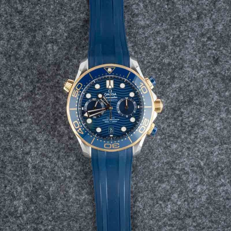 Pre-owned Omega Seamaster Diver 300M Yellow Gold & Stainless Steel