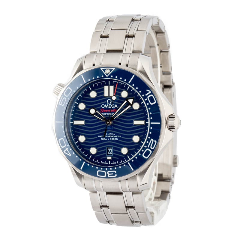 Omega Seamaster Diver 300M Wave Blue Dial