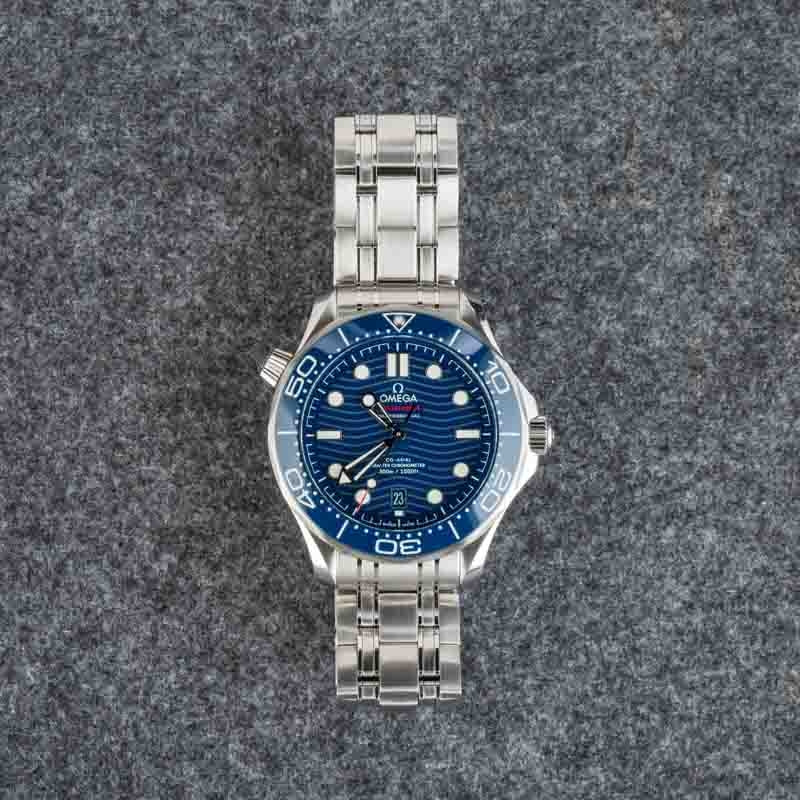 Omega Seamaster Diver 300M Wave Blue Dial
