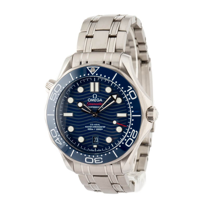 Omega Seamaster Diver 300M Wave Blue Dial