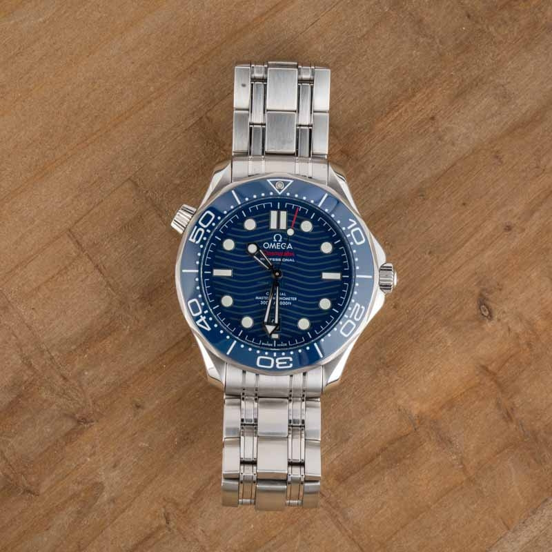 Omega Seamaster Diver 300M Wave Blue Dial