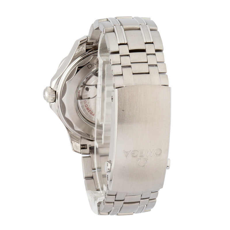 Preowned Omega Seamaster Diver 300M Green Wave Dial