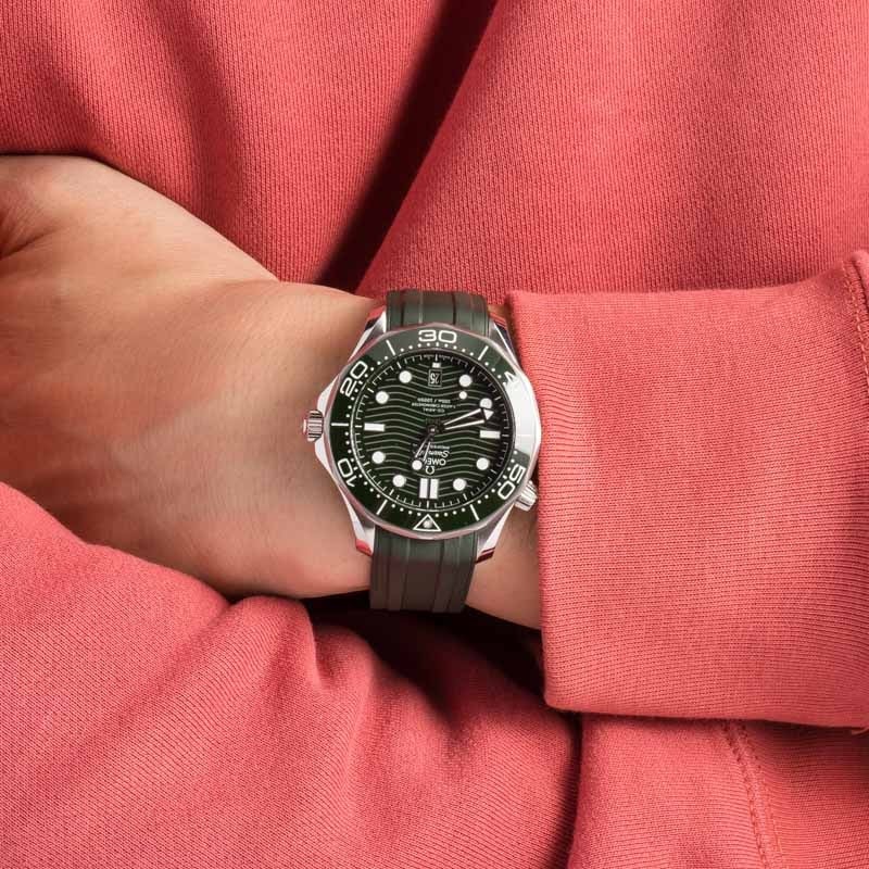 Omega Seamaster Diver 300M Green Timing Bezel