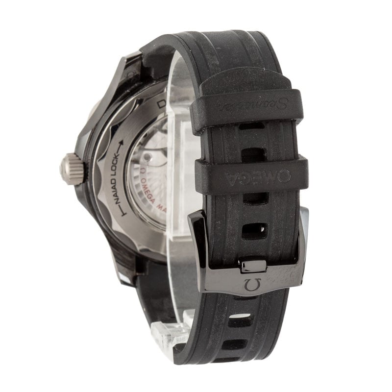 Omega Seamaster Diver 300M Black Ceramic on Rubber Strap