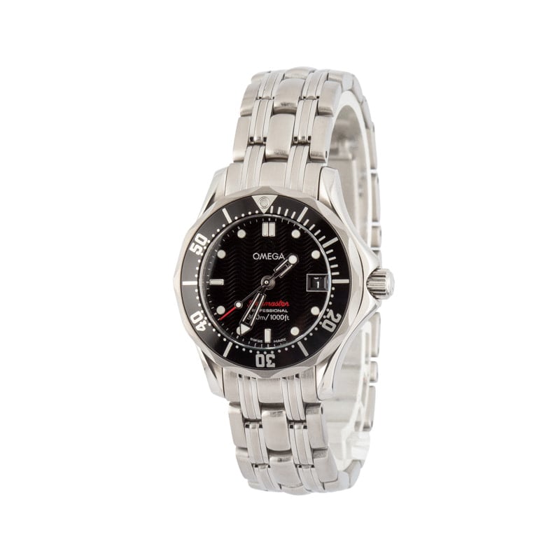 Pre-owned Omega Seamaster Diver 300M Quartz Black Dial