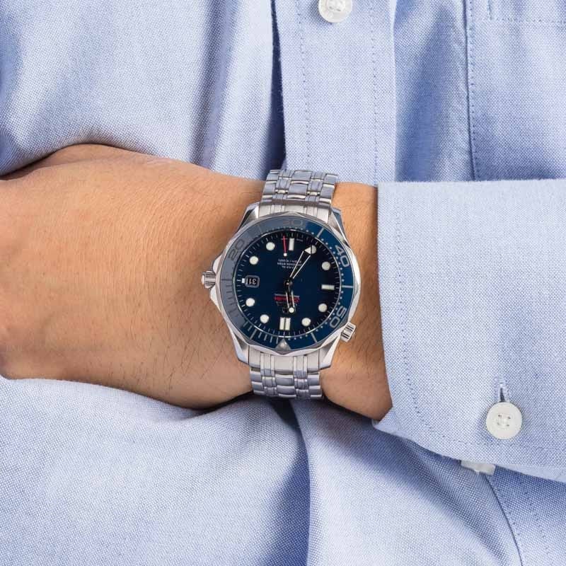 Pre-owned Omega Seamaster Diver 300M Co-Axial Blue