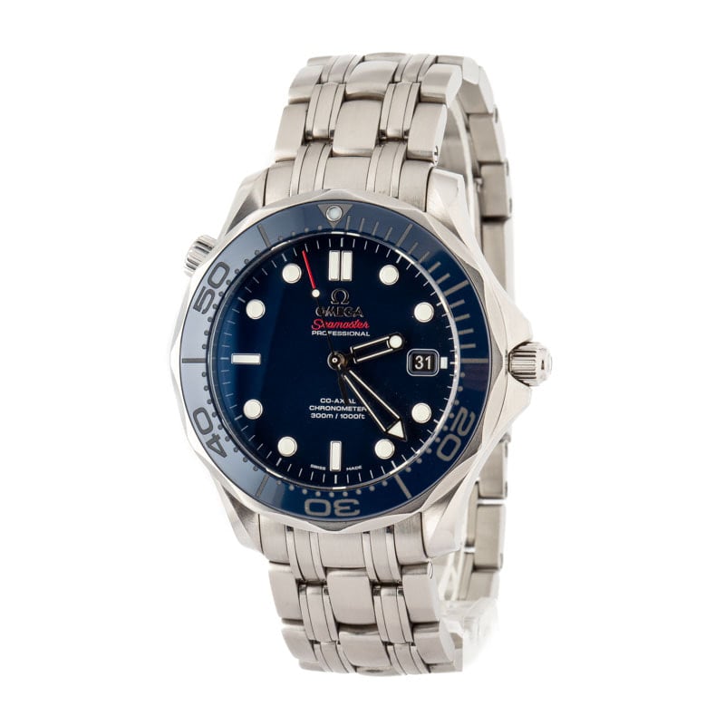 Pre-owned Omega Seamaster Diver 300M Co-Axial Blue