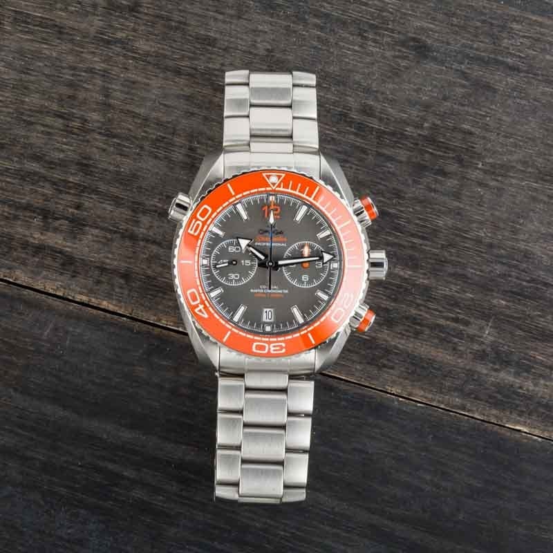 Omega Seamaster Planet Ocean Orange Timing Bezel