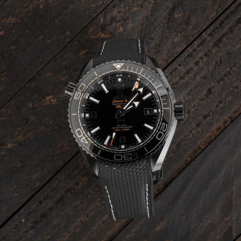 Pre-Owned Omega Seamaster GMT Planet Ocean Black Dial