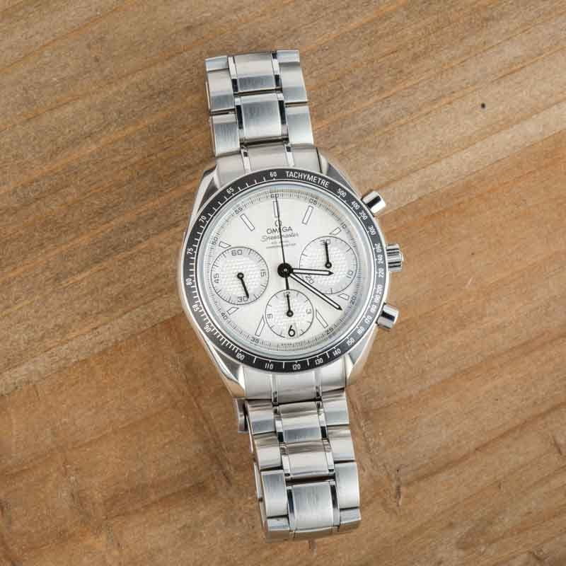 Preowned Omega Speedmaster Racing Silver Dial