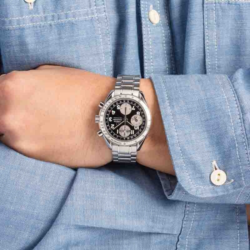 Omega Speedmaster Triple Calendar Black Dial