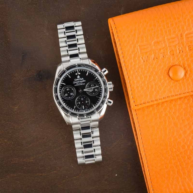 Omega Black Dial Speedmaster 38 Stainless Steel