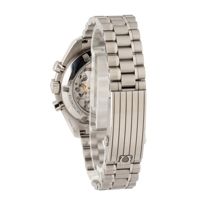 Mens Omega Speedmaster Moonwatch White Dial