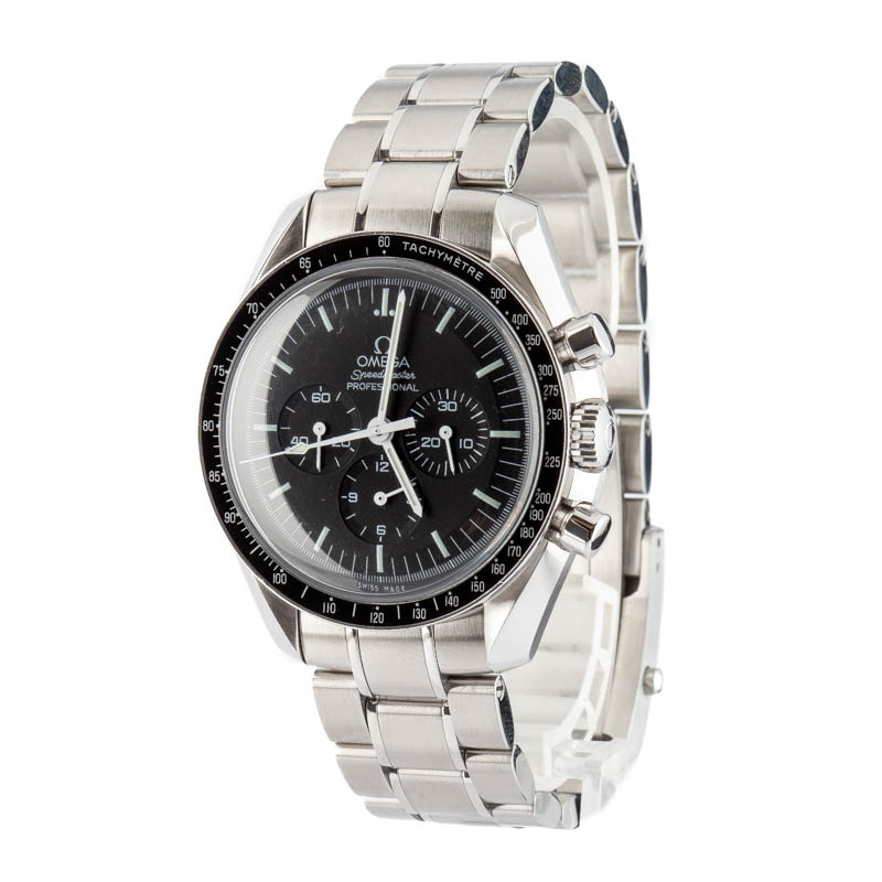 Mens Omega Speedmaster Moonwatch Professional Black Dial
