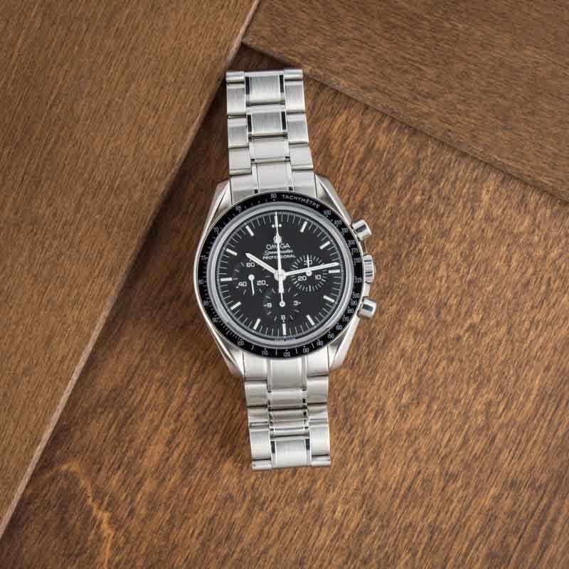 Used Omega Speedmaster Moonwatch 42MM Black Dial