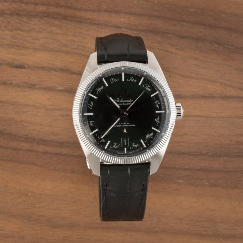 Omega Constellation Globemaster Steel on Leather Strap