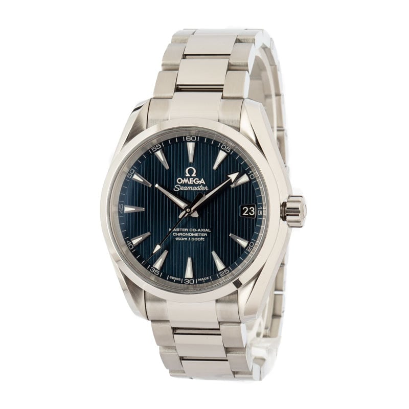 Omega Seamaster Blue Teak Aqua Terra
