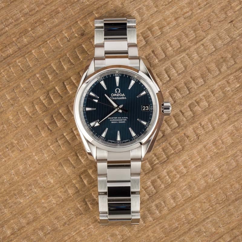 Omega Seamaster Blue Teak Aqua Terra