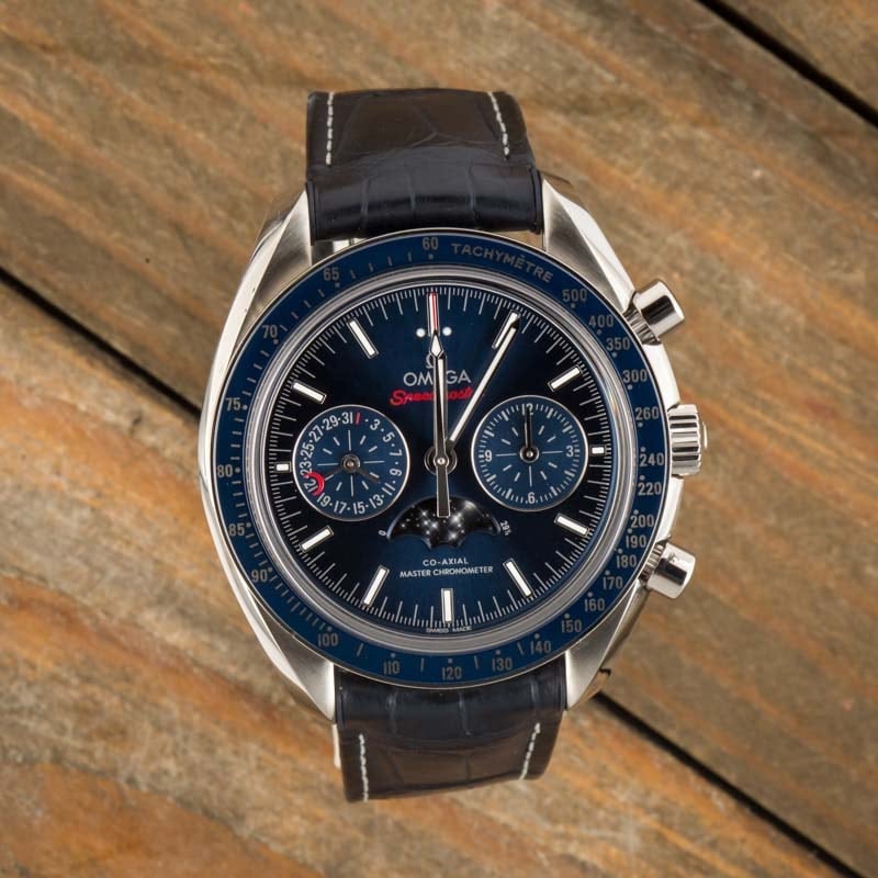 Omega Speedmaster Moonphase Blue Dial