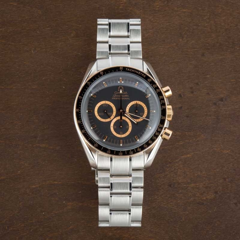 Omega Speedmaster 3366.51.00 Red Gold on Steel