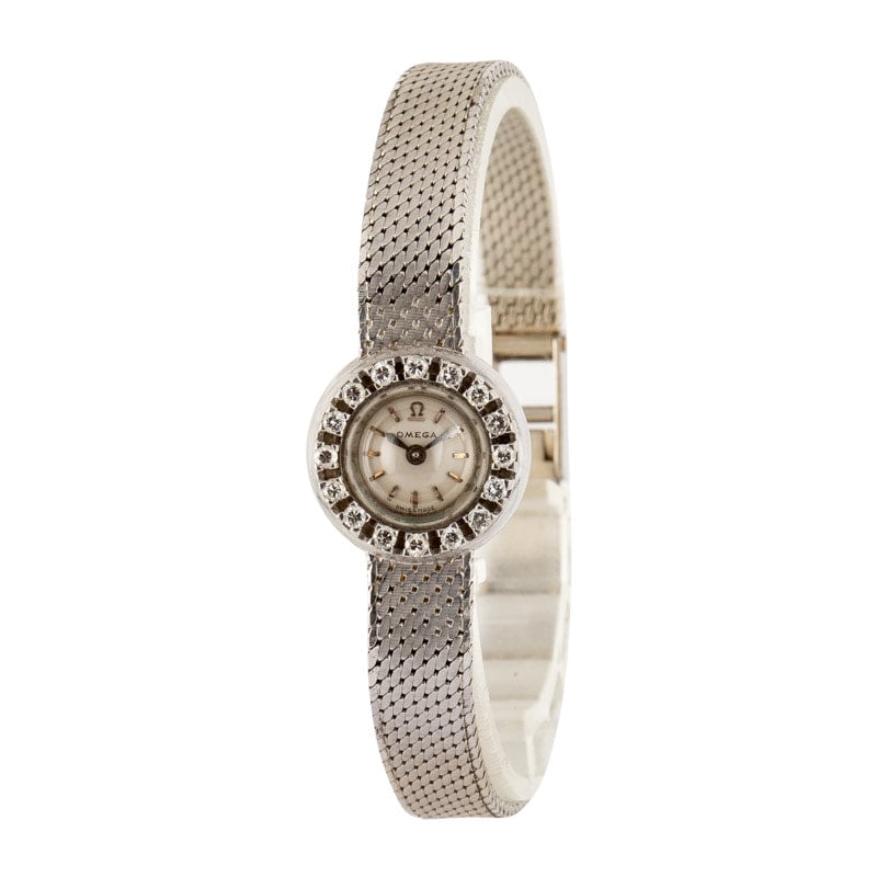 Vintage Ladies Omega Cocktail White Gold
