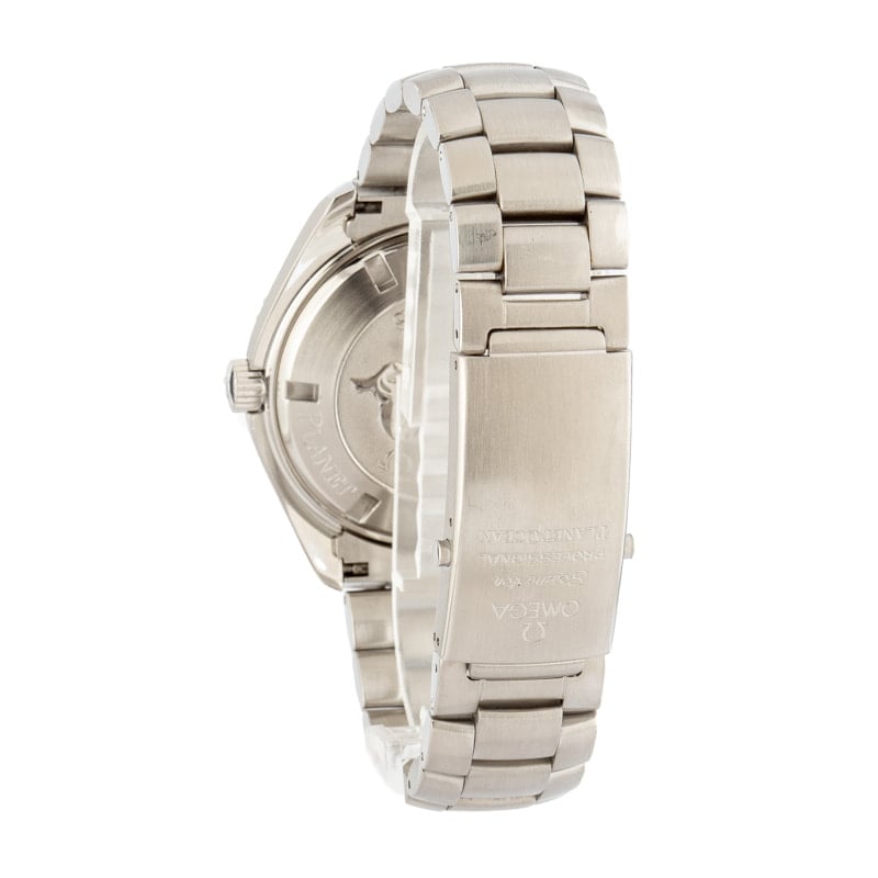 Pre-owned Omega Seamaster Black Arabic Dial