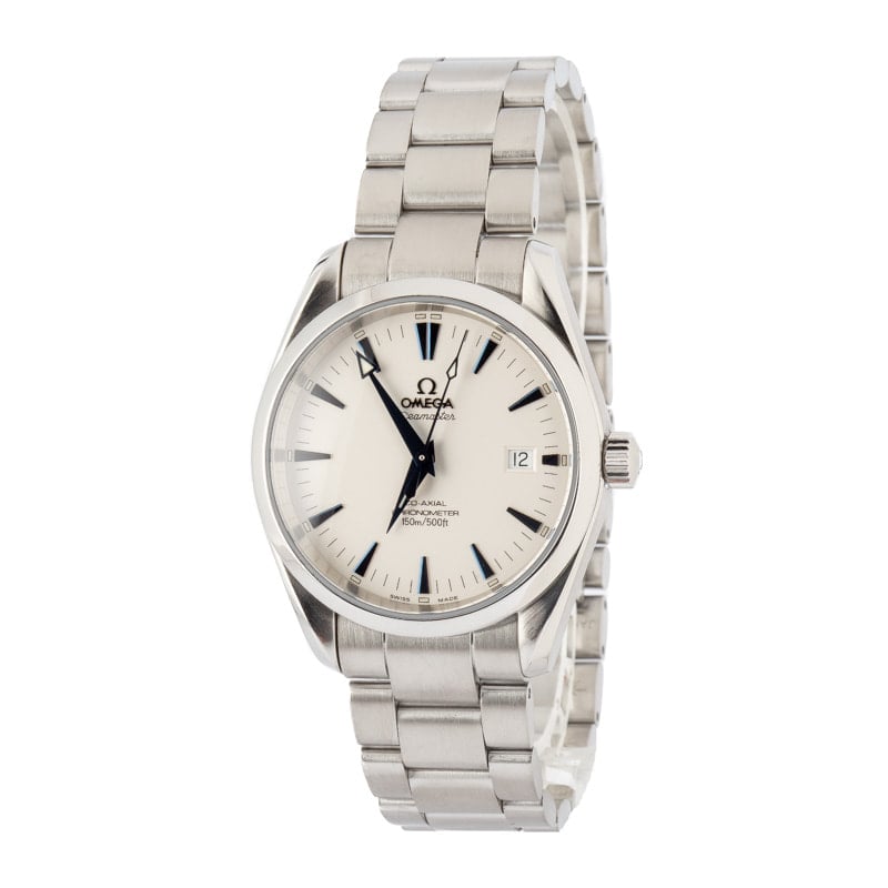 Pre-owned Omega Seamaster White Dial