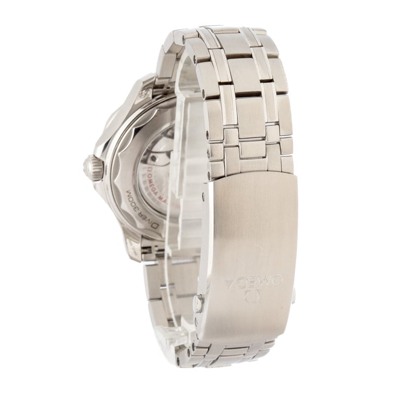 Used Omega White Dial Seamaster Diver 300M Stainless Steel