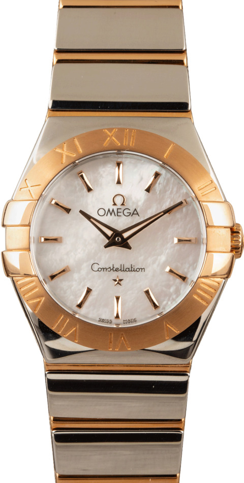 Womens Omega Constellation Steel & Red Gold