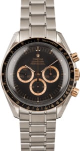 PreOwned Limited Edition Omega Speedmaster Moonwatch Red Gold on Steel