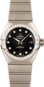 Omega Constellation 27MM Black Diamond Dial & Bezel Retail $9,300 (58% OFF)