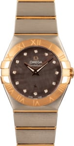 Omega Constellation Tahiti Steel & Gold Mother Of Pearl Diamond Dial
