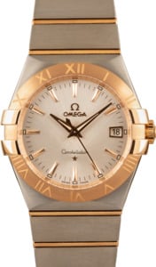 Omega Constellation Steel & 18k Red Gold Silver Dial