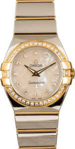 Omega Constellation Mother of Pearl Diamond Dial & Bezel