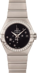Omega Constellation Black Star Dial, 27MM Diamond Bezel Retail $8,600 (58% OFF)