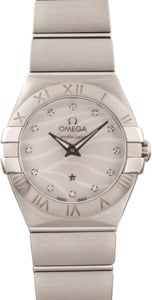 Womens Omega Constellation Wavy Diamond Dial