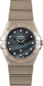 Omega Constellation Blue Feathered Diamond Dial