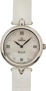 Omega De Ville 27.4MM Mother of Pearl Diamond Dial Retail $3,500 (57% OFF)